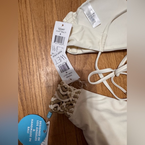WET Swimwear Riviera Maya lvory Top (S) and Bottoms (M) - Picture 4 of 4